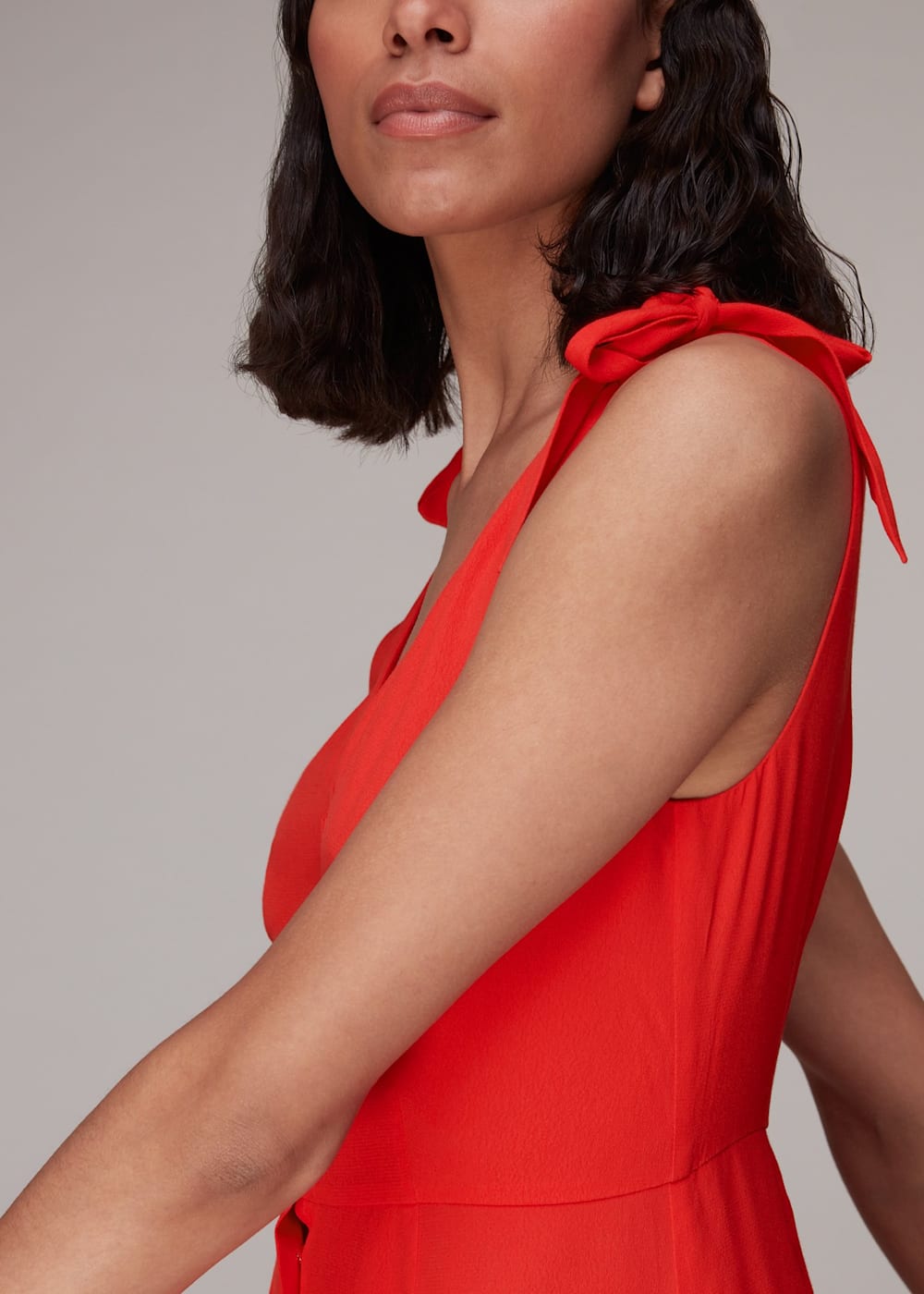 Red tie strap dress on sale