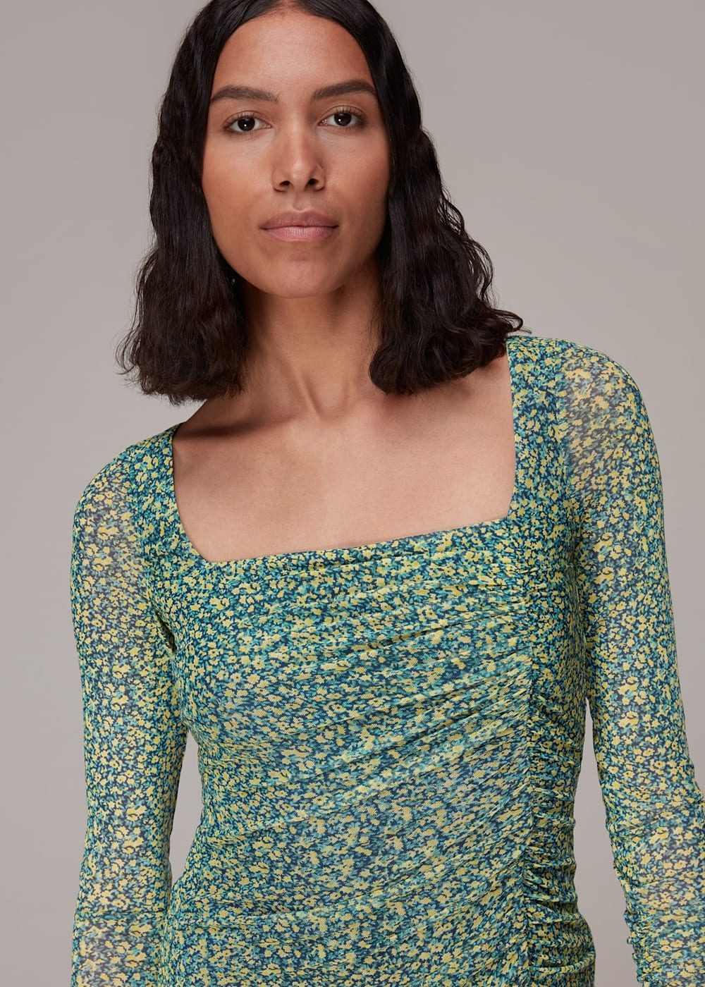 Whistles green ditsy dress hotsell