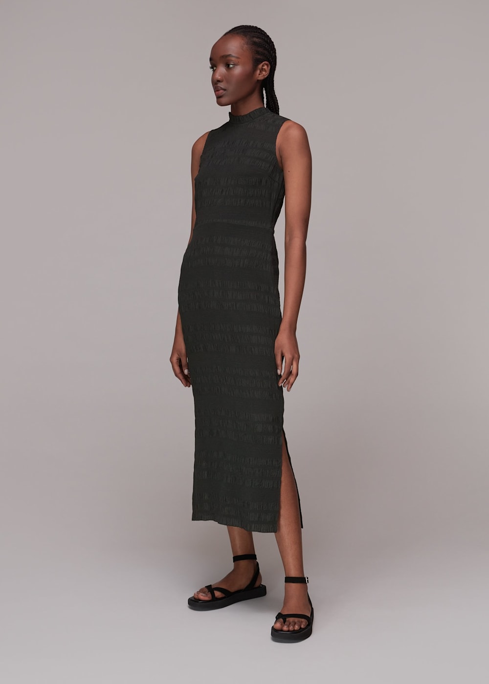 Midi plisse dress sales