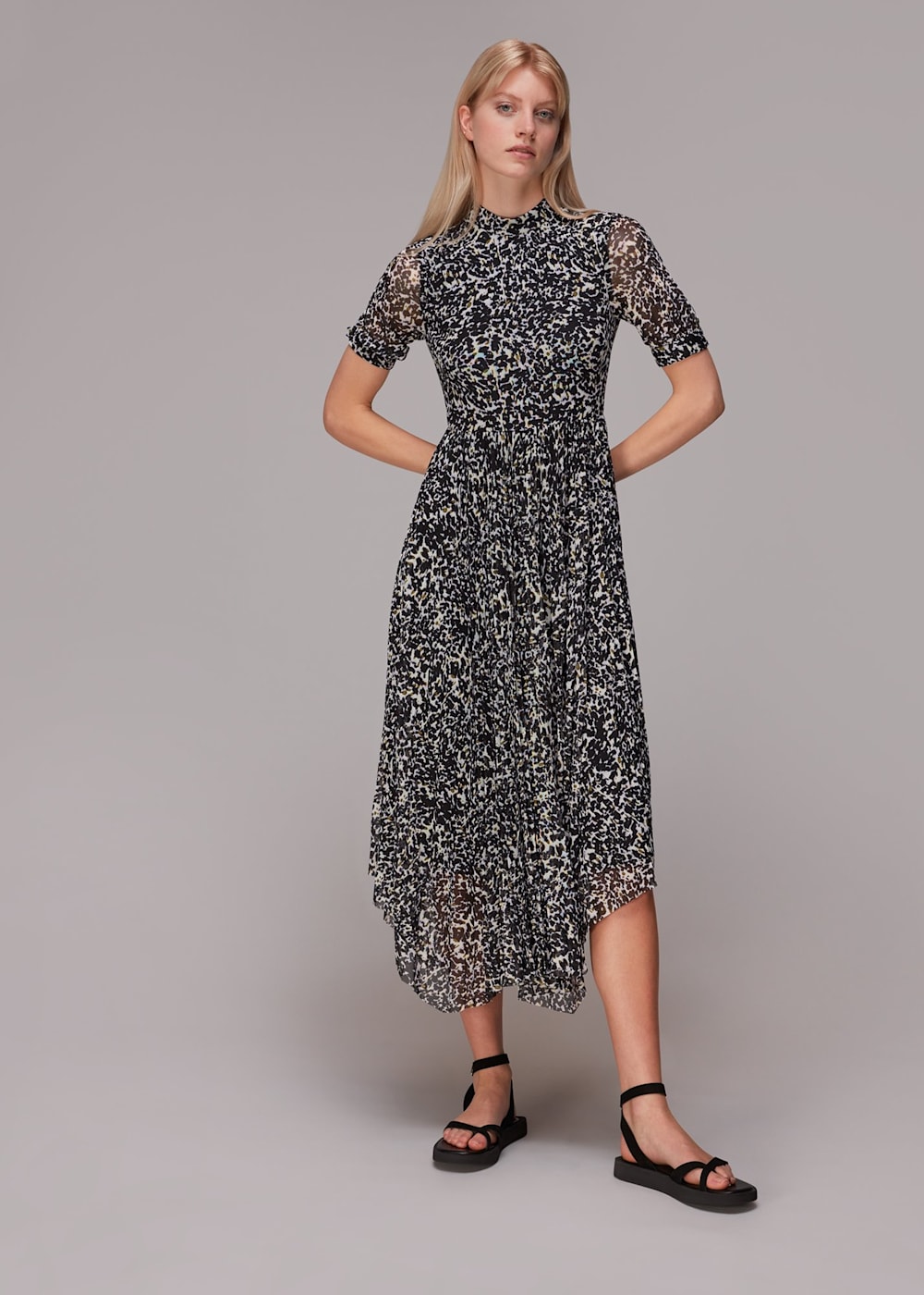 Black and white cheetah dress hot sale