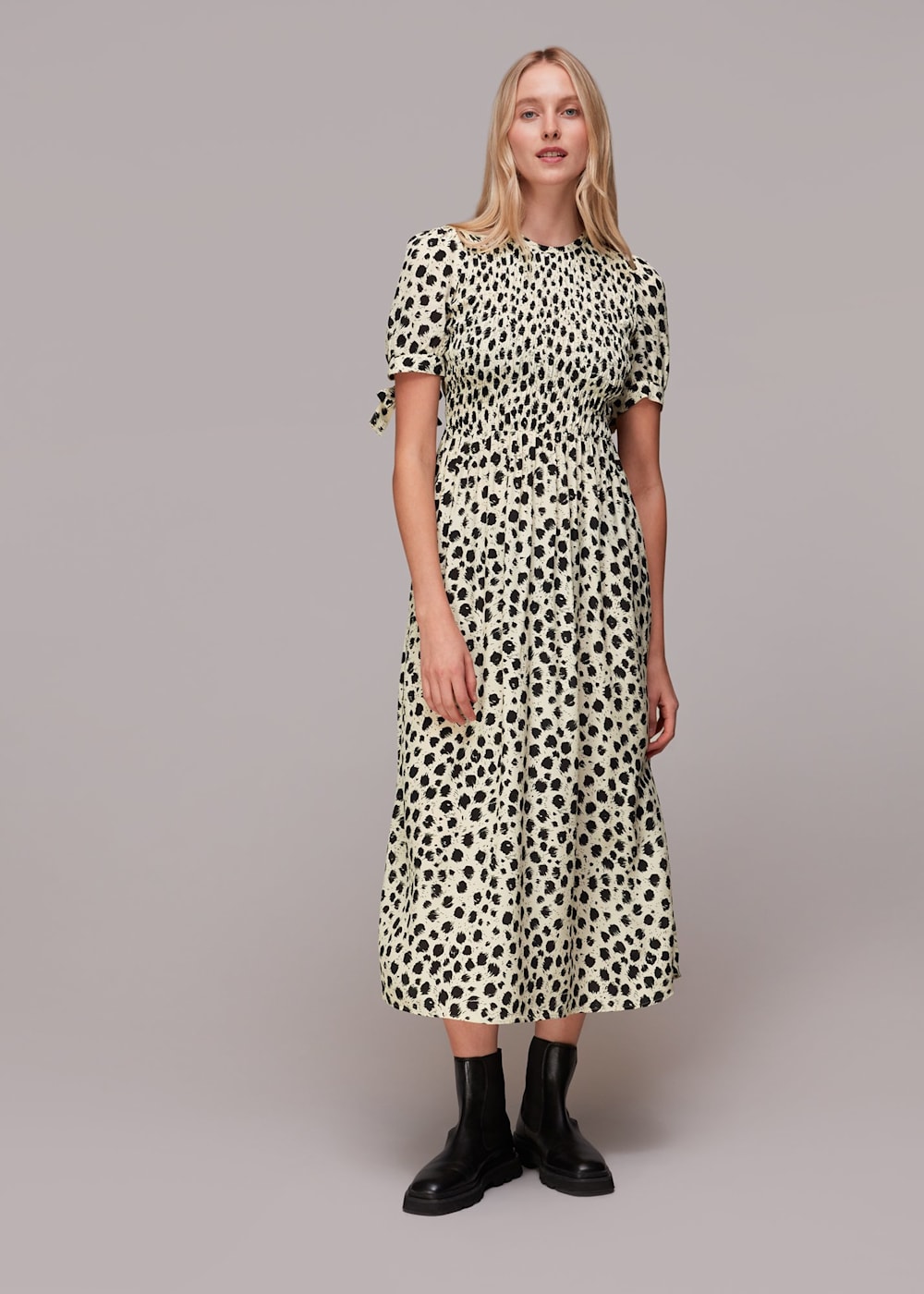 Black and white dalmatian dress new arrivals