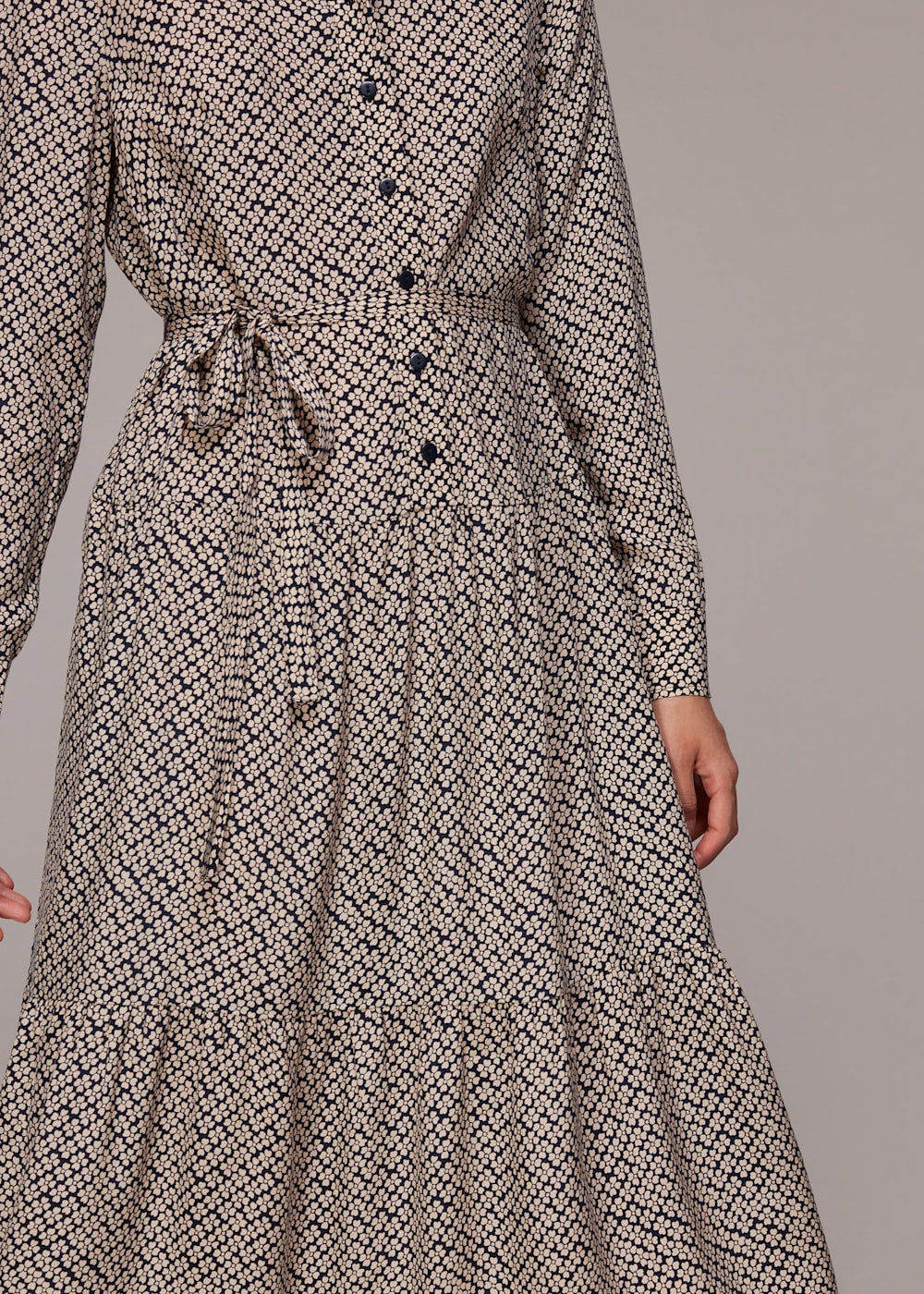 Navy Multi Clover Print Shirt Dress WHISTLES Whistles UK