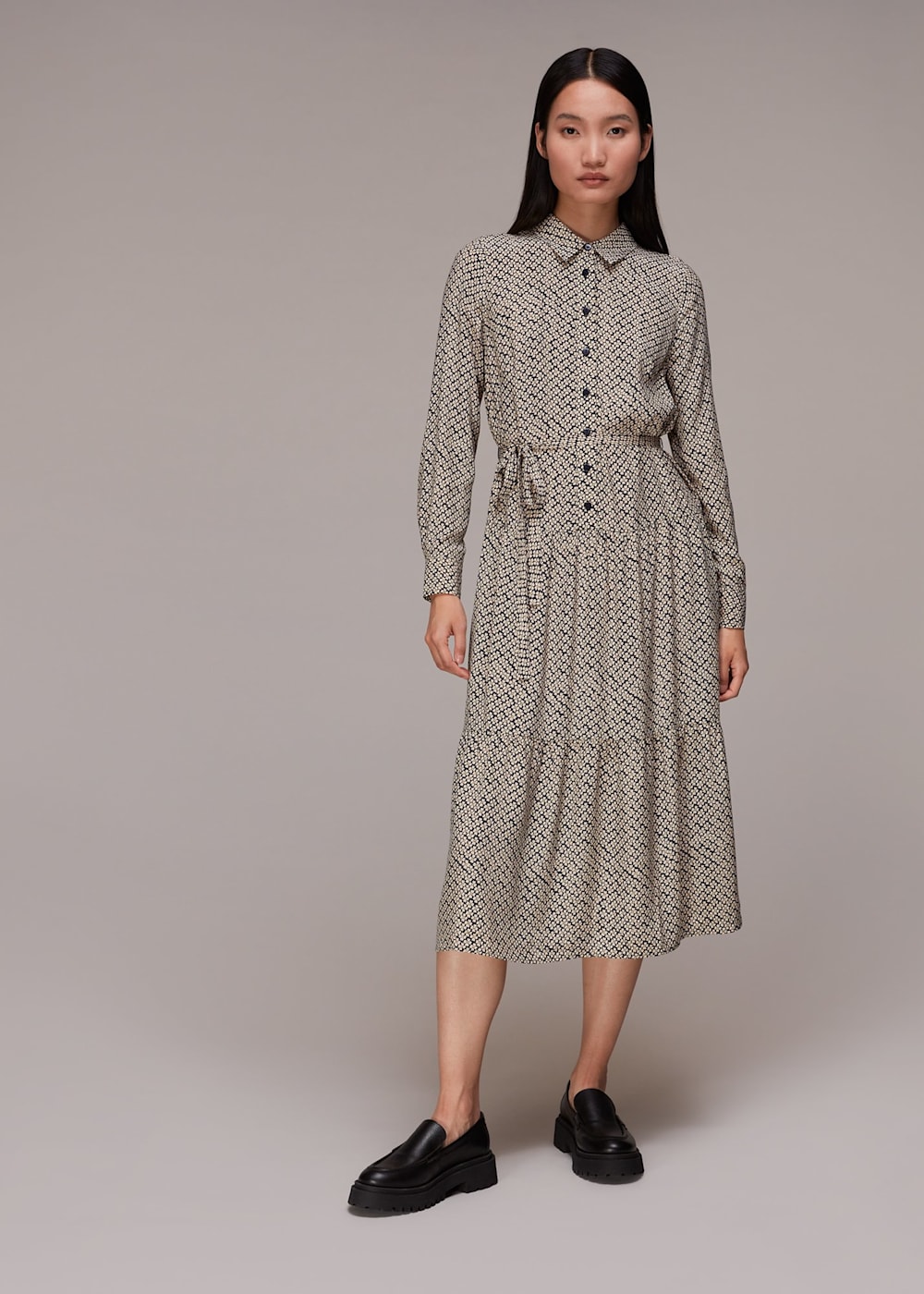 Whistles freya print shirt dress hot sale