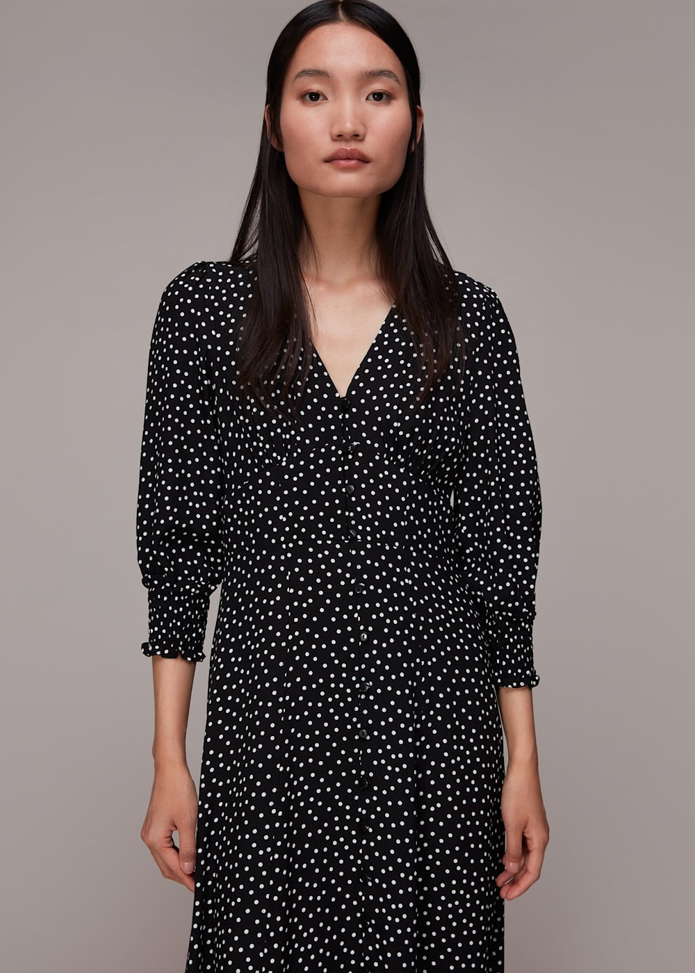 Black and white midi dresses uk hot sale
