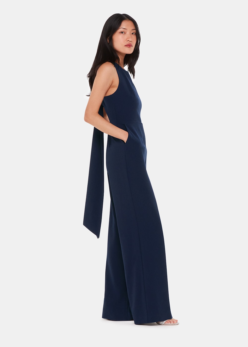 Back tie jumpsuit shop