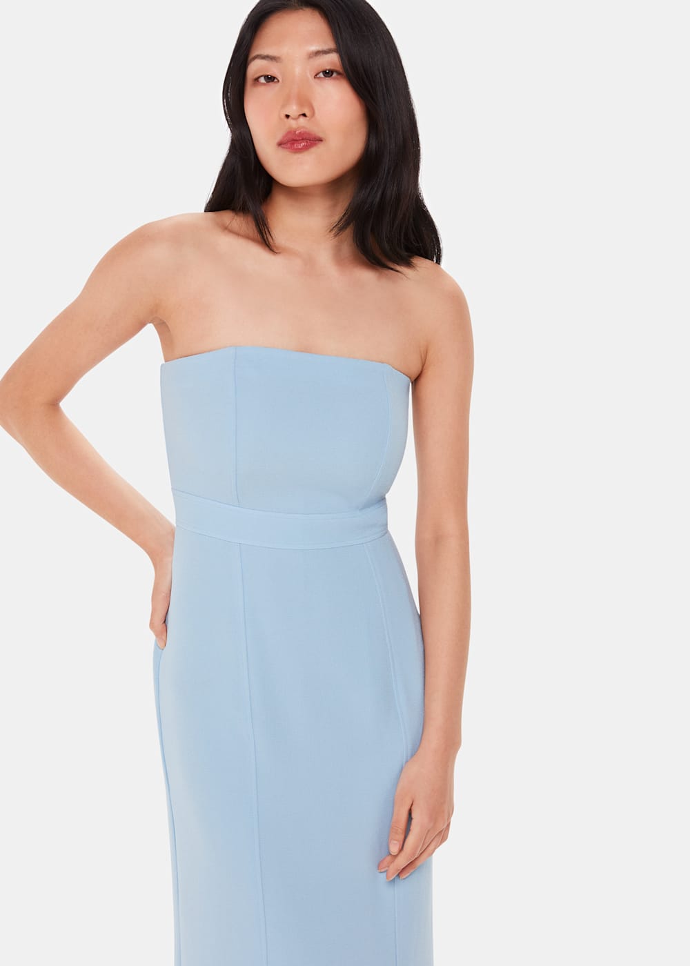 Strapless maxi dress casual online