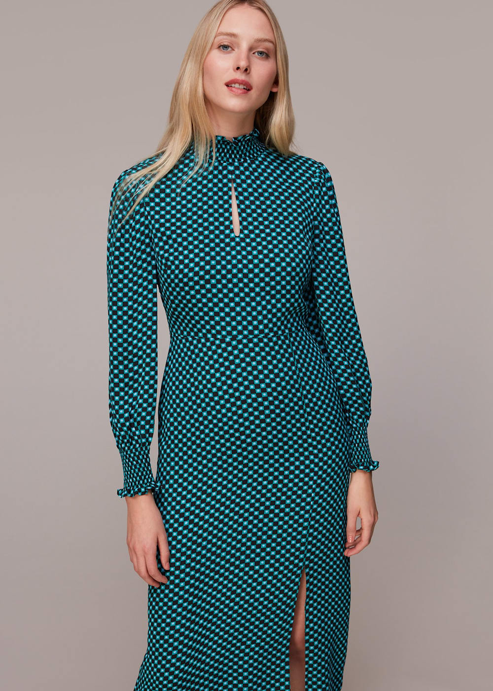Star print midi dress online