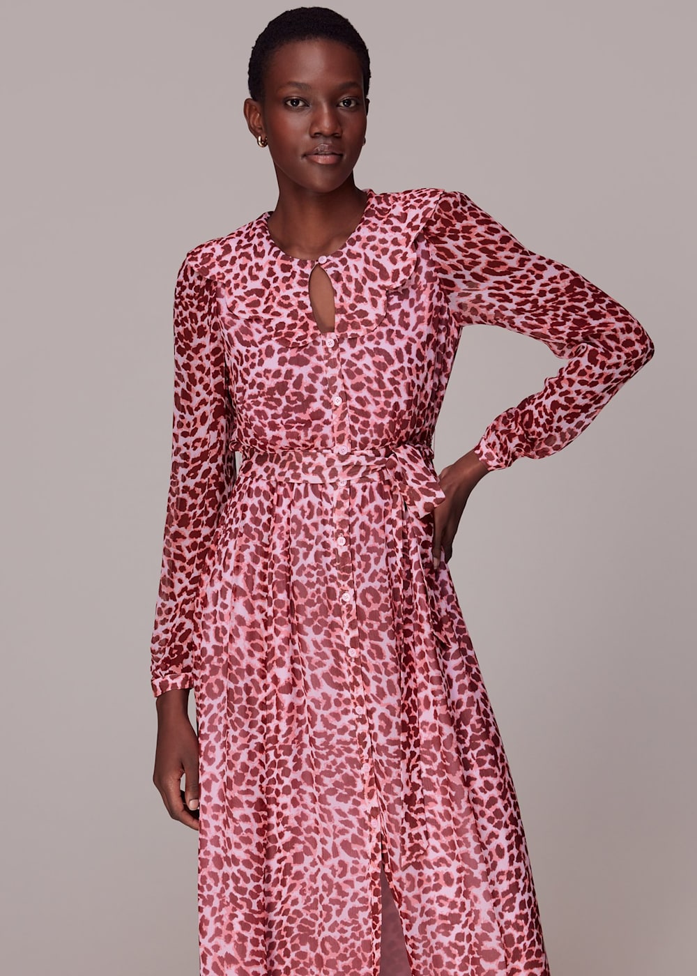 Pink animal print dress on sale