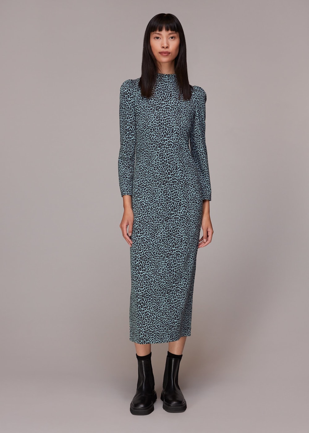 Leopard jersey dress cheap