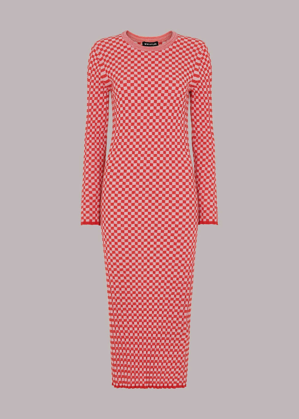 Red knit midi dress on sale