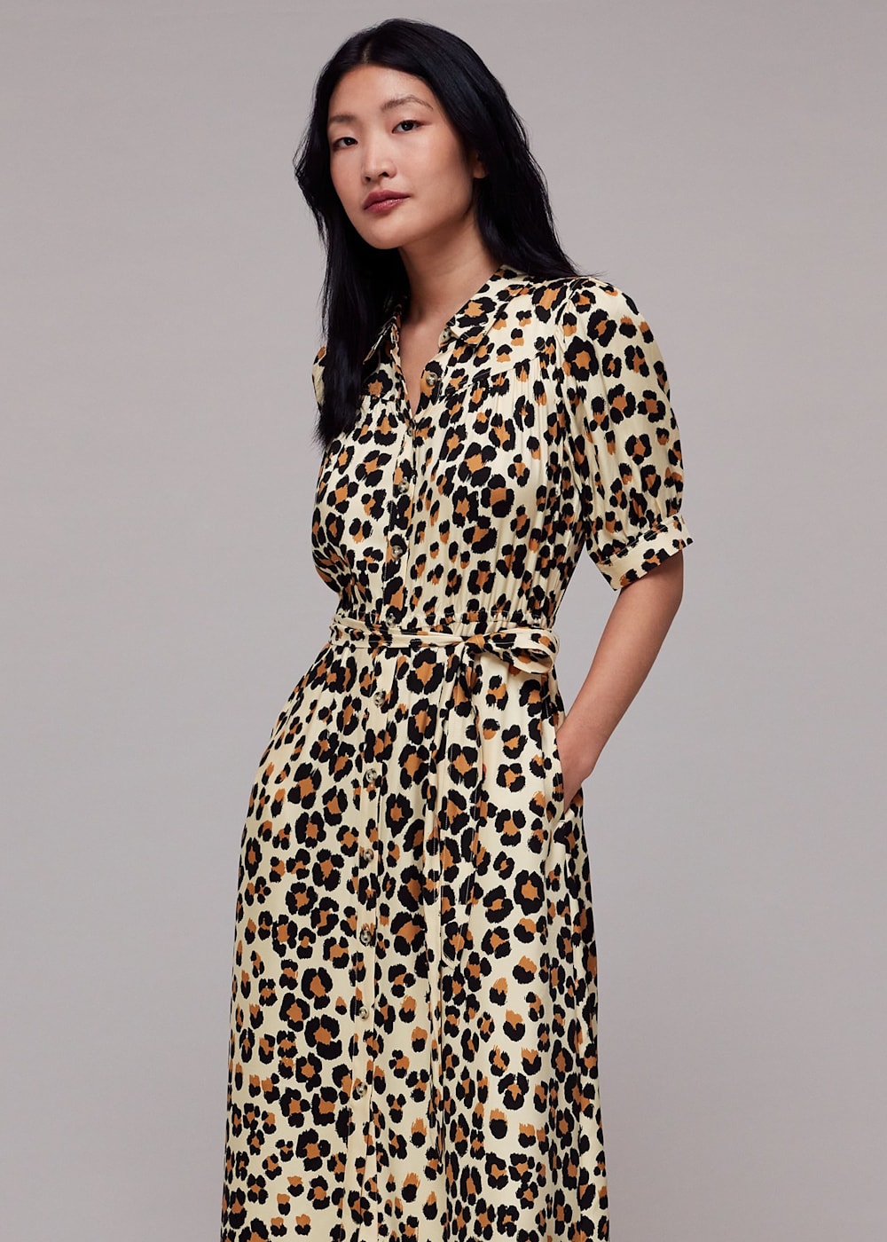 Whistles pitti print shirt dress 2025
