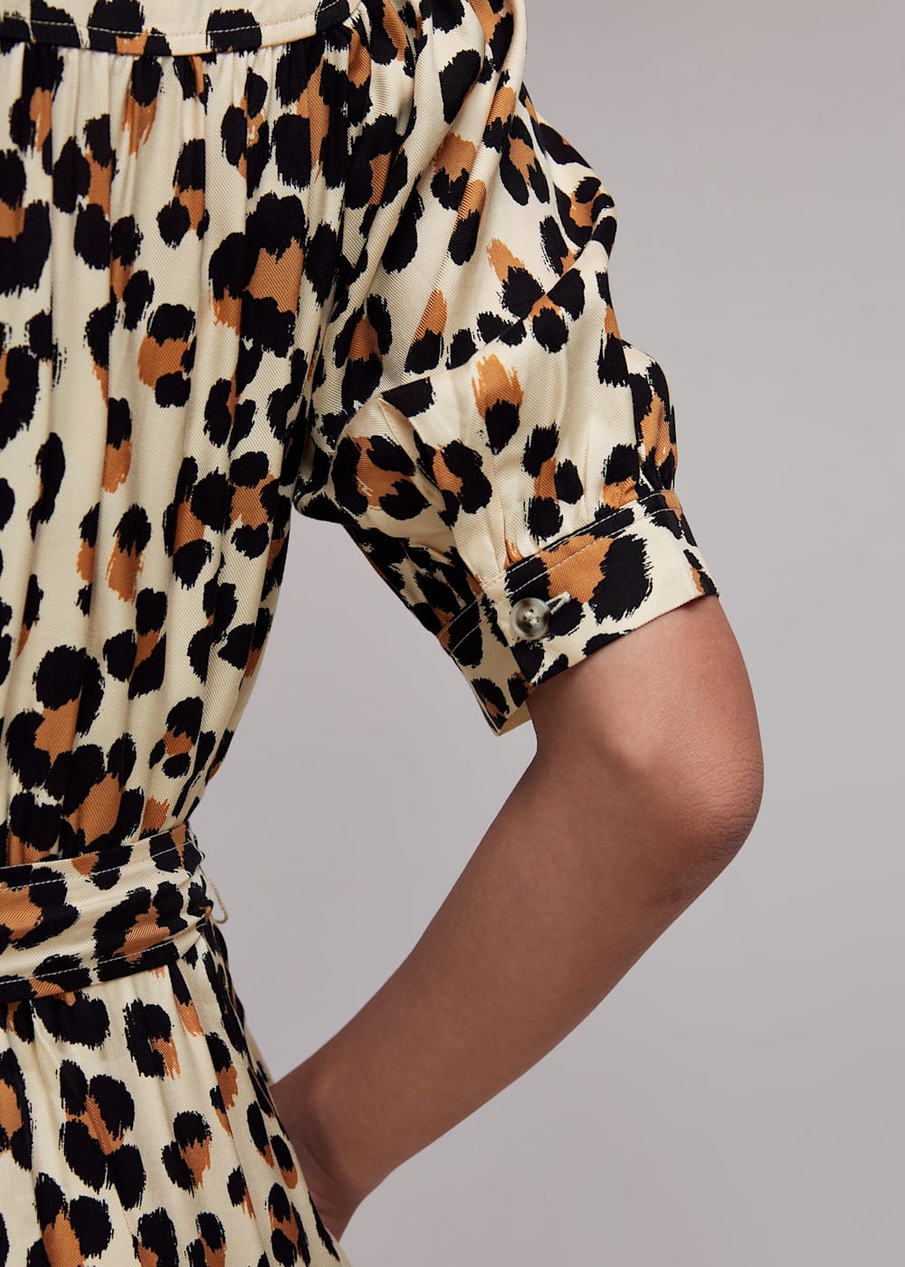 Leopard Print Painted Leopard Shirt Dress WHISTLES Whistles UK