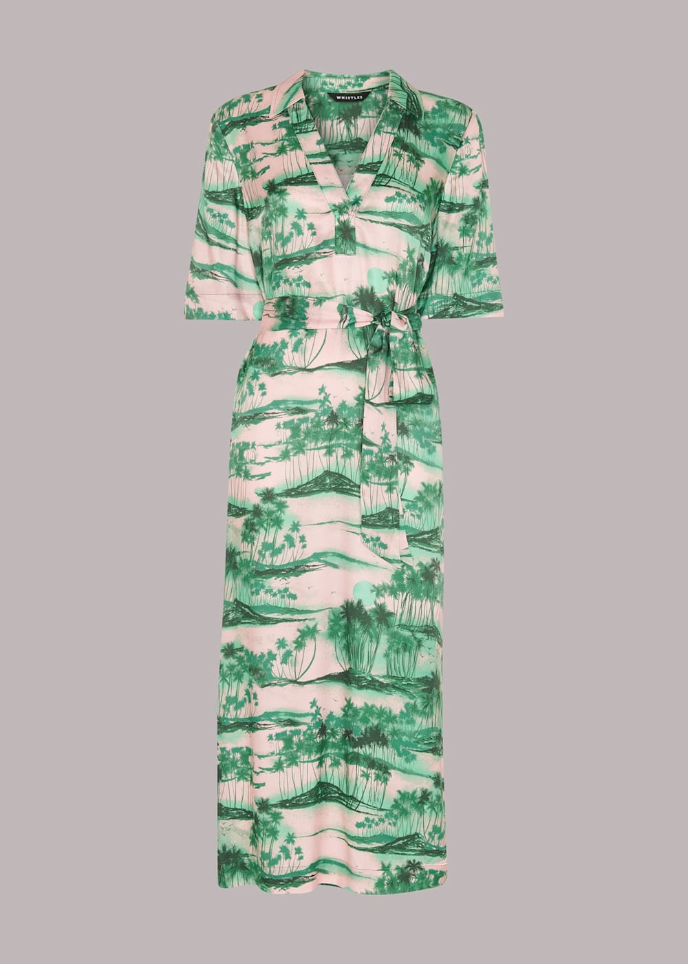 Whistles palm print shirt dress deals