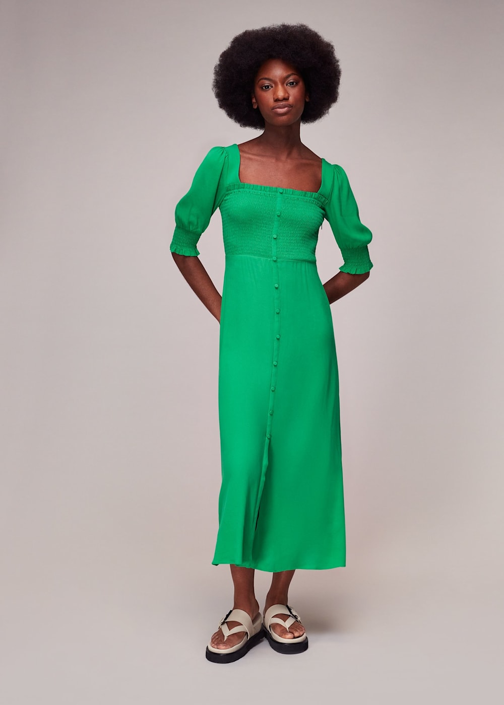 Whistles luna spot dress 2025