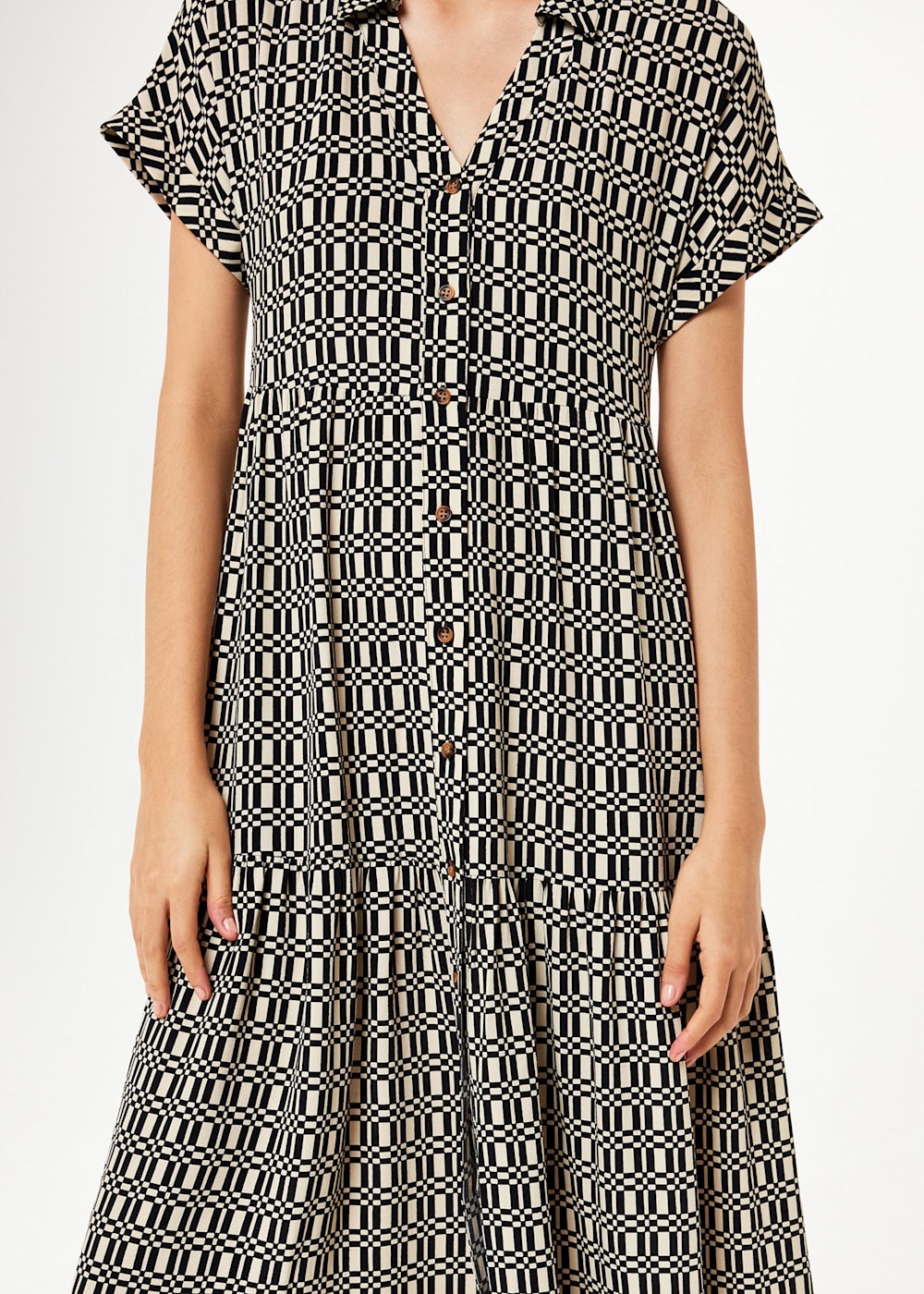 Checkered print dress online