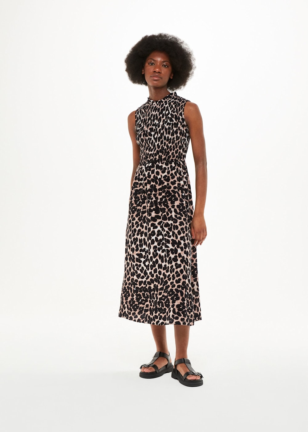 Leopard Print Heidi Leopard Spot Midi Dress WHISTLES Whistles UK