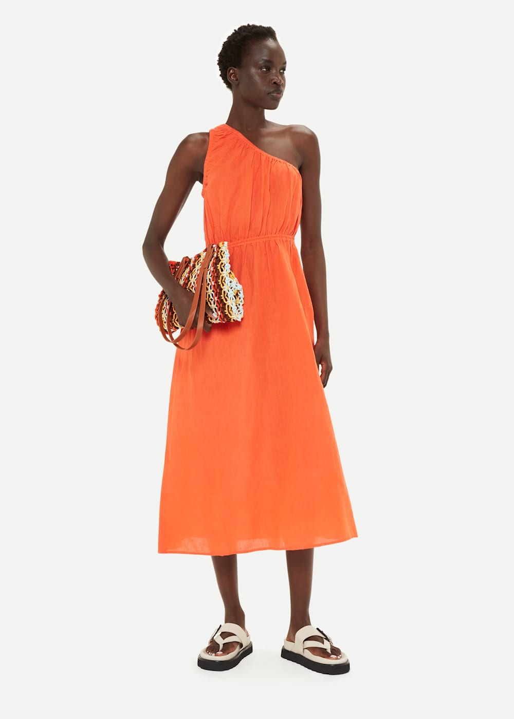 Orange one shoulder discount