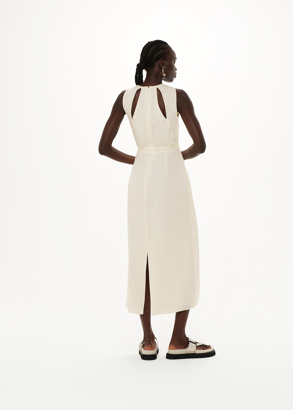 Whistles white linen dress online