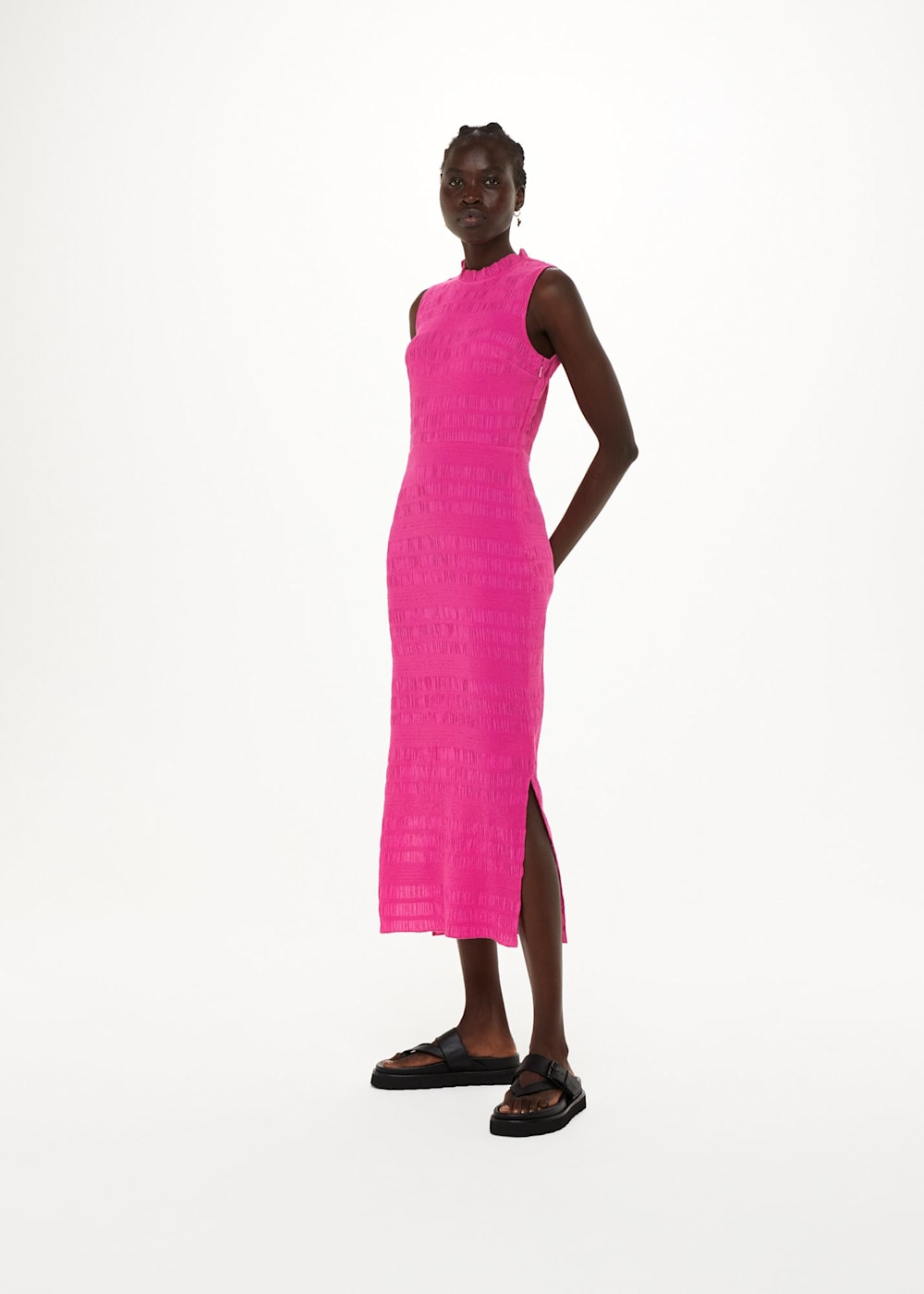 Midi plisse dress sales