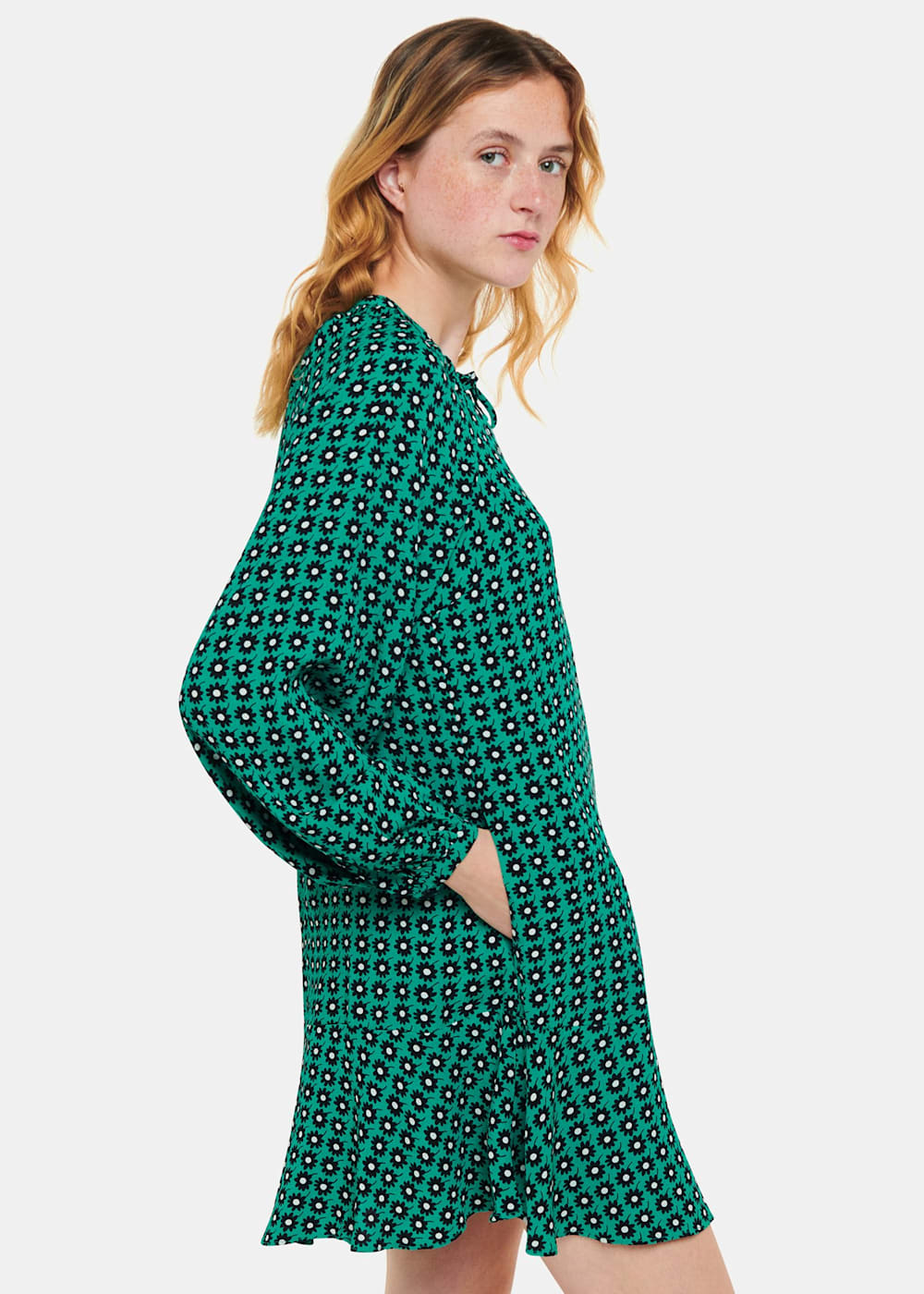 Whistles floral meadow flippy dress clearance