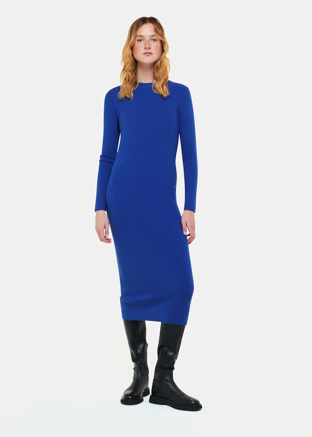 Cobalt blue fitted dress online