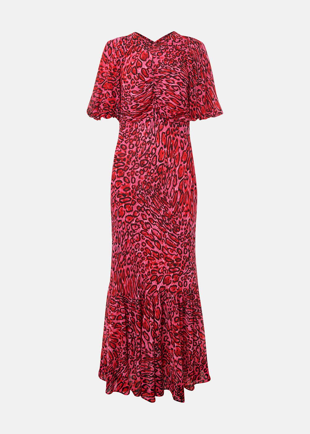 Whistles red leopard dress top