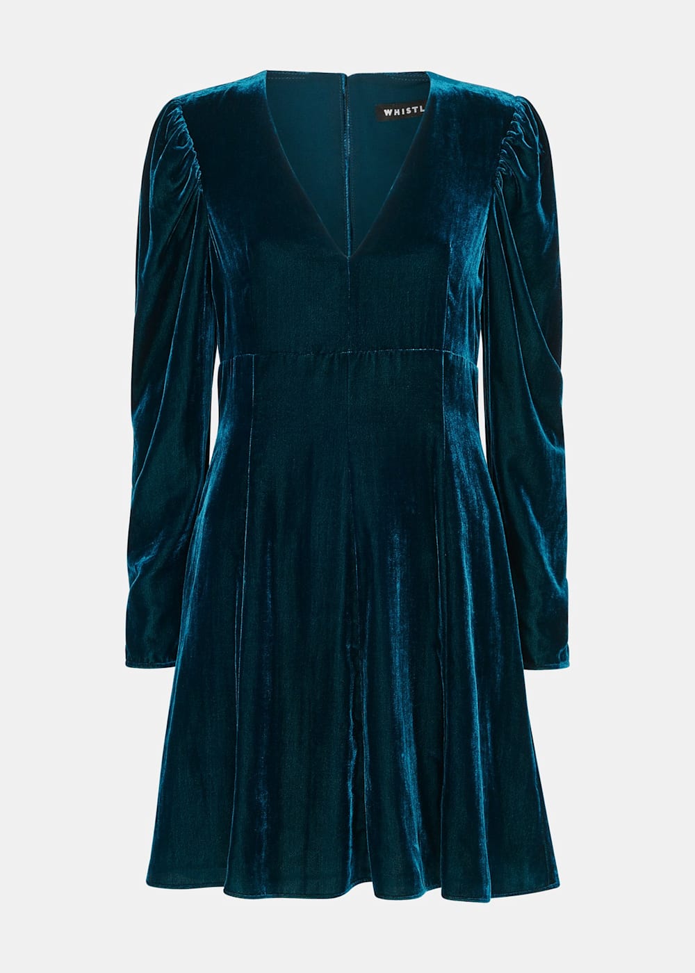 Whistles blue velvet dress shop