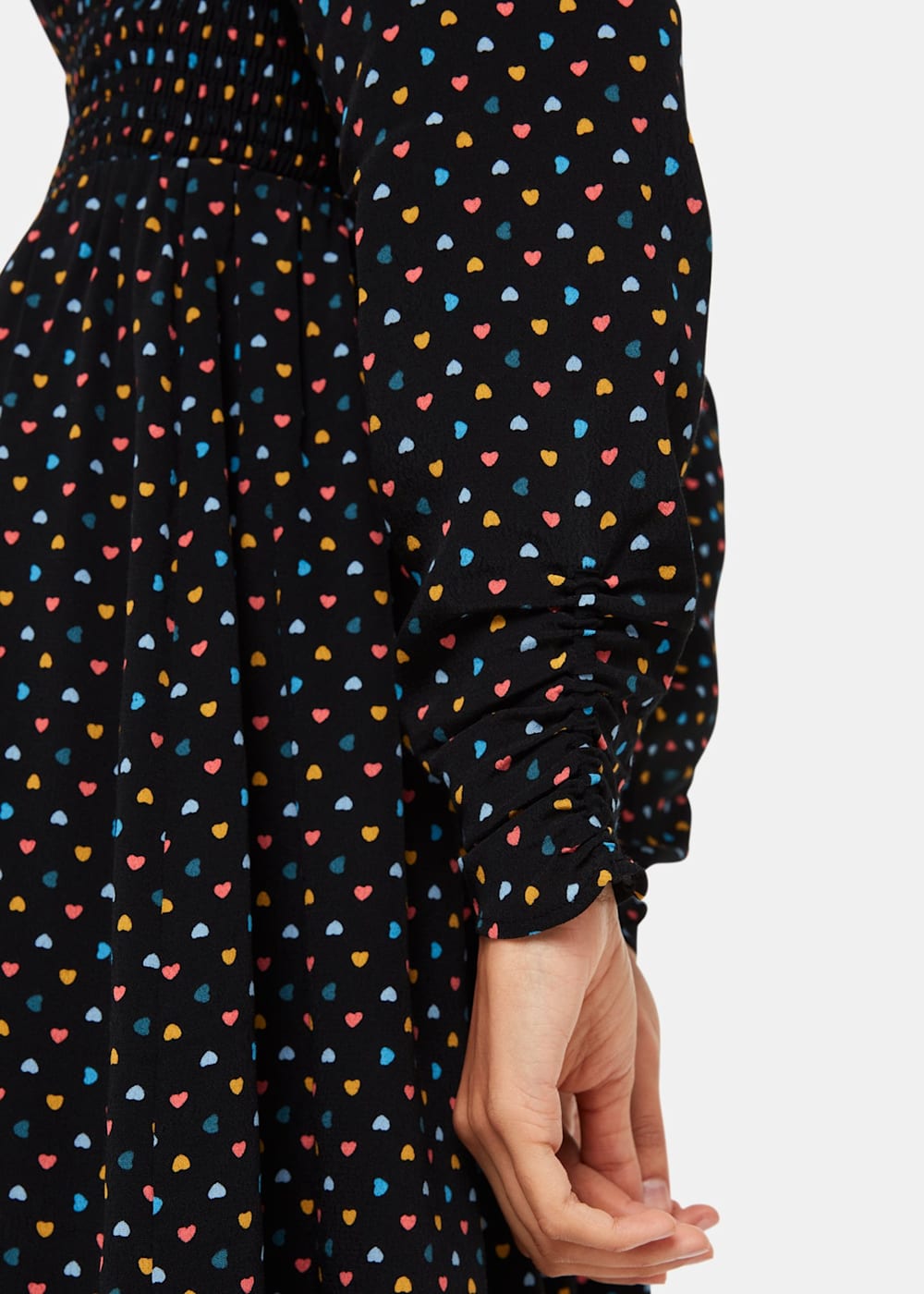 Warehouse scattered heart print dress store