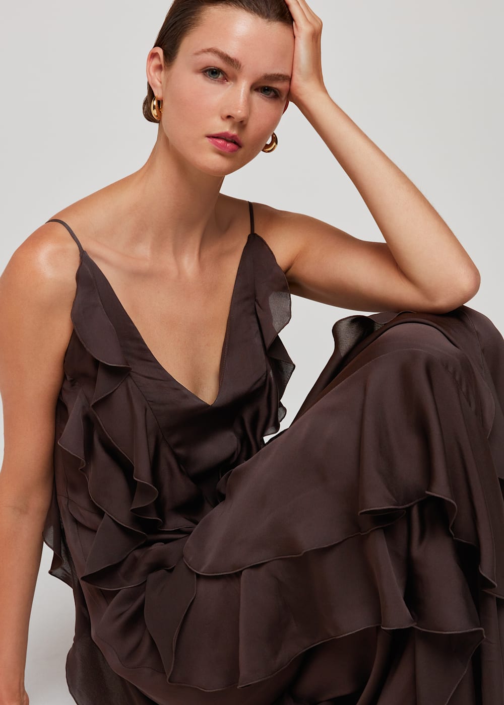 Whistles ruffle dress 2025
