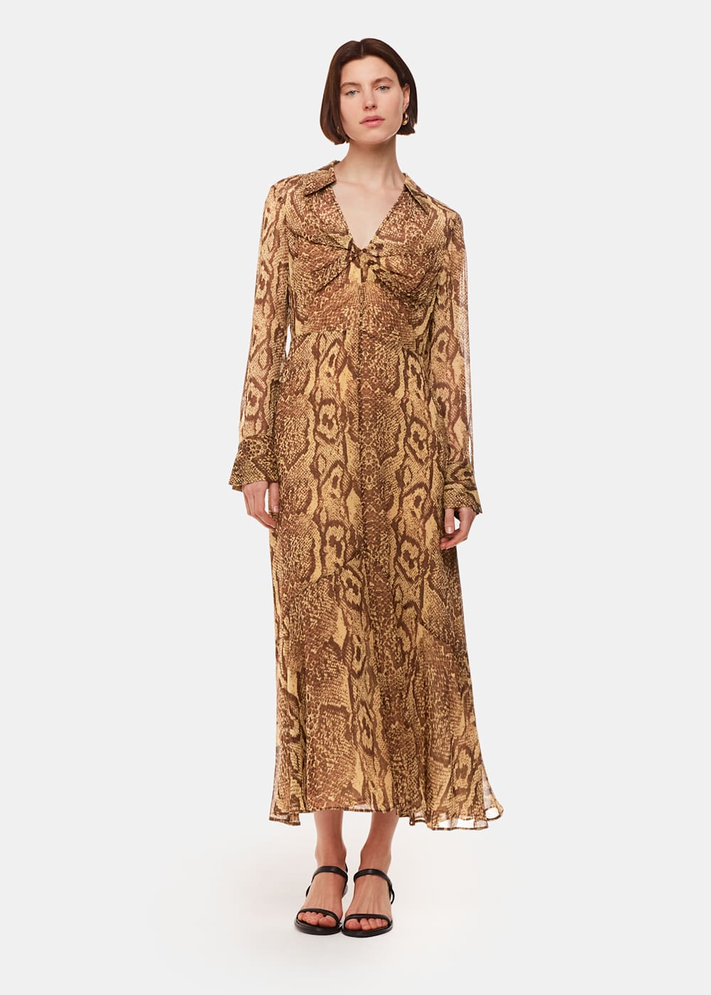 Midi snake print dress best sale
