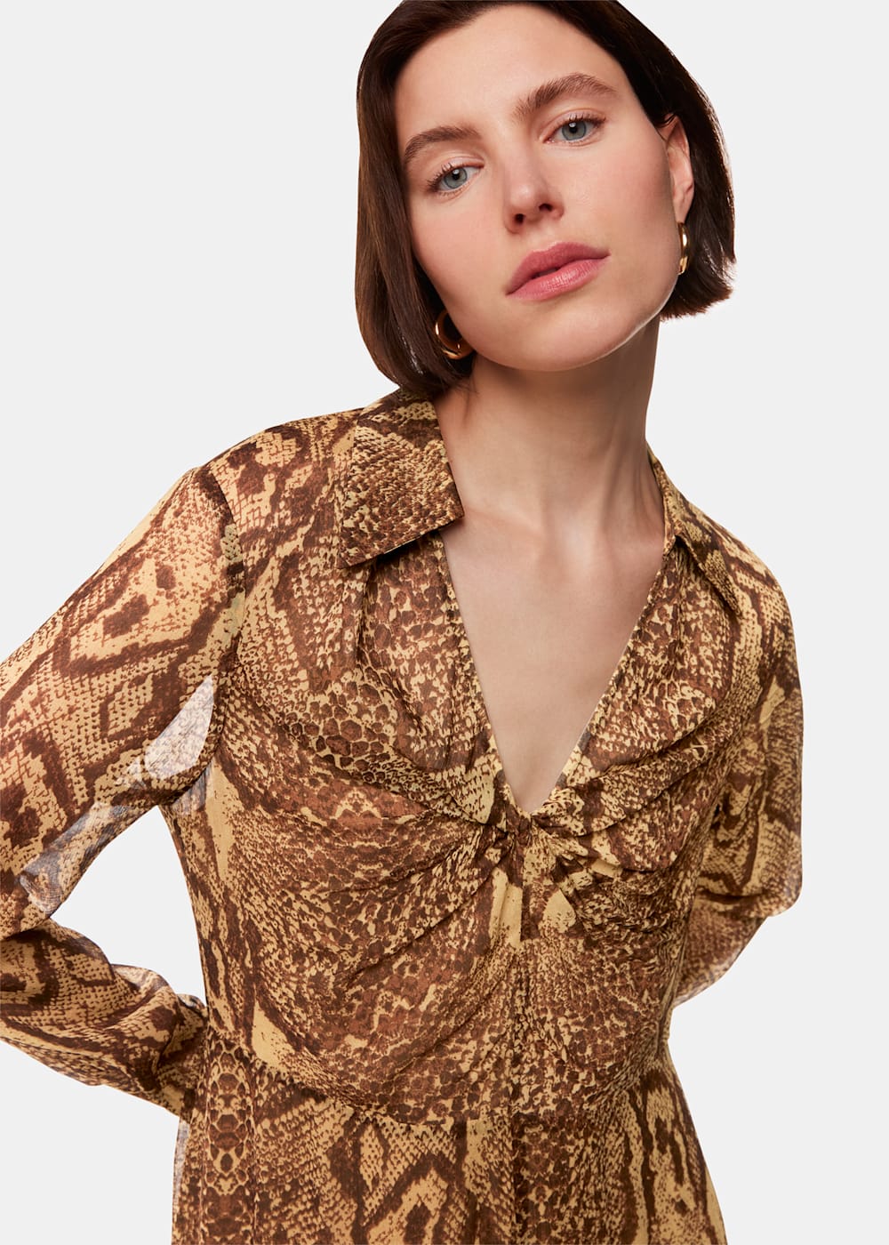 Whistles python print midi dress online