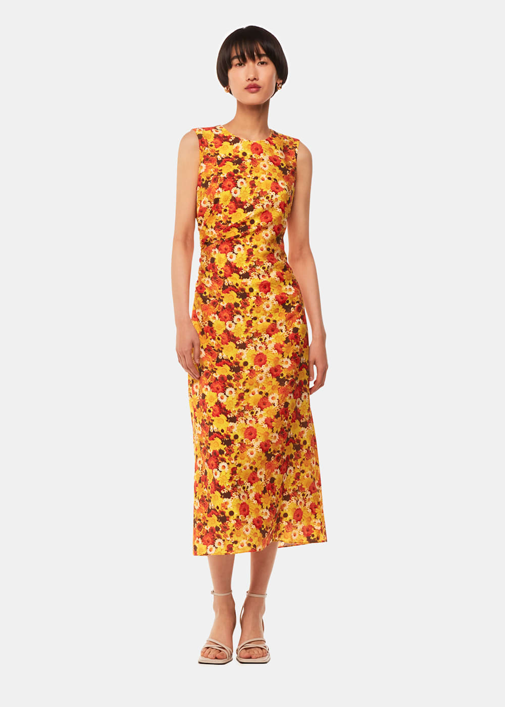 Whistles daisy print midi dress hotsell