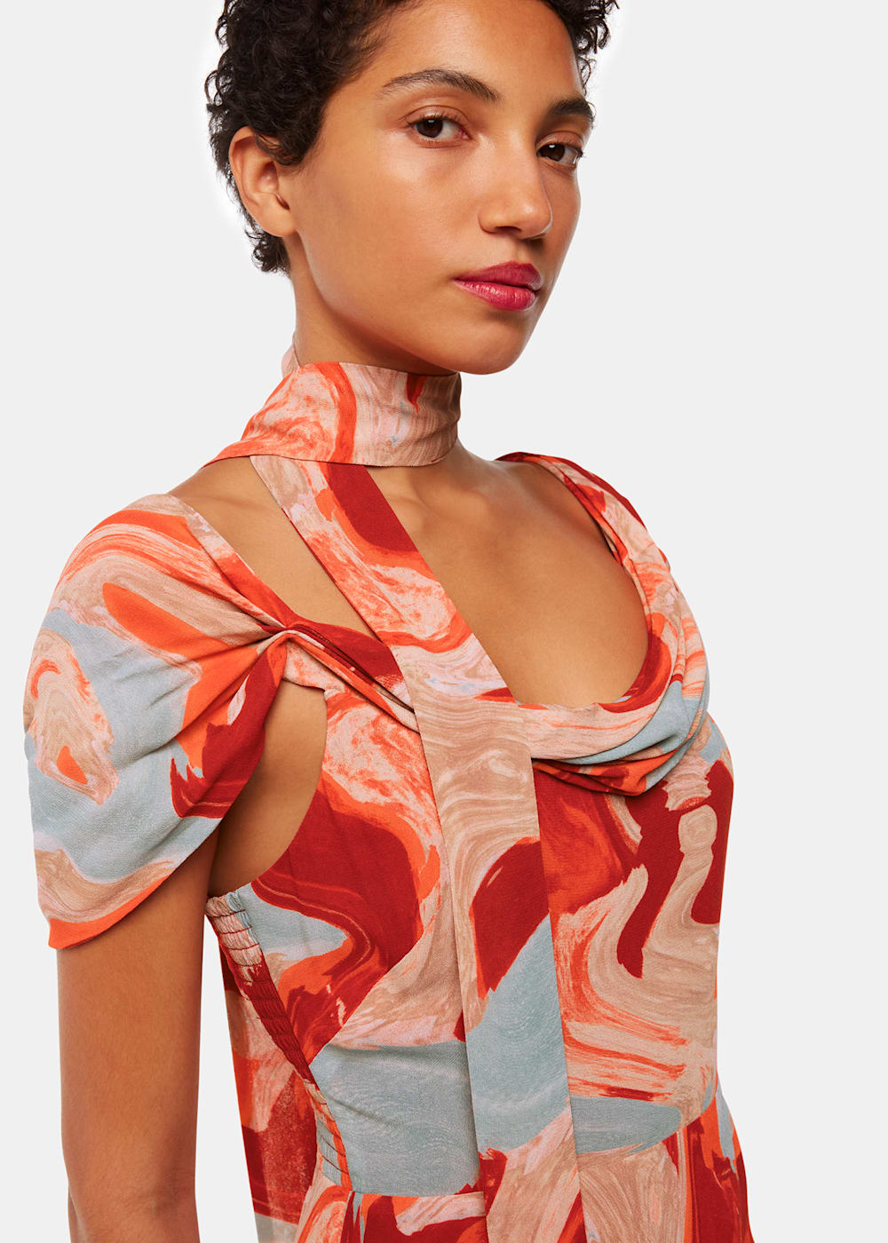 Whistles orange dress on sale