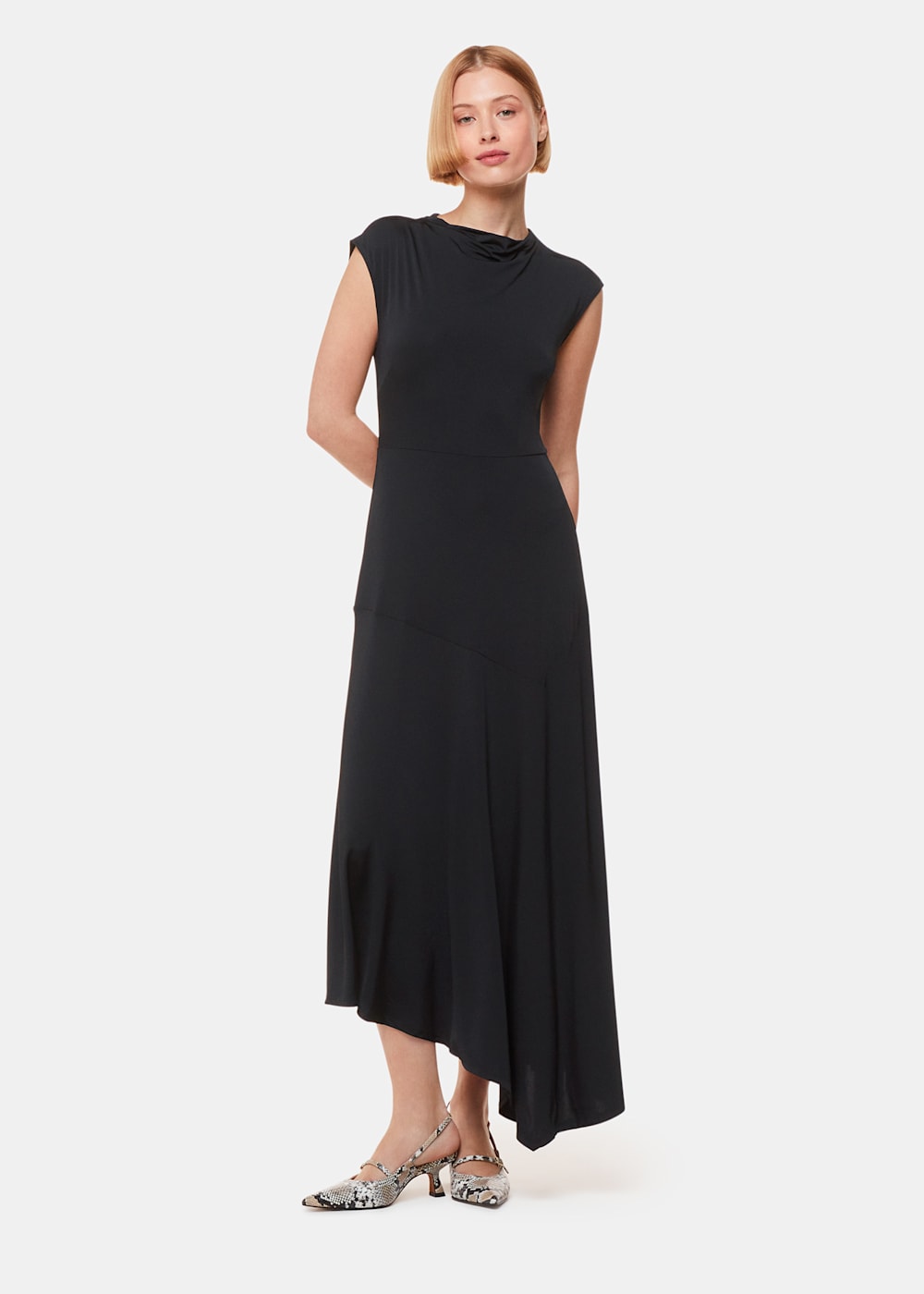 Asymmetric jersey dress store