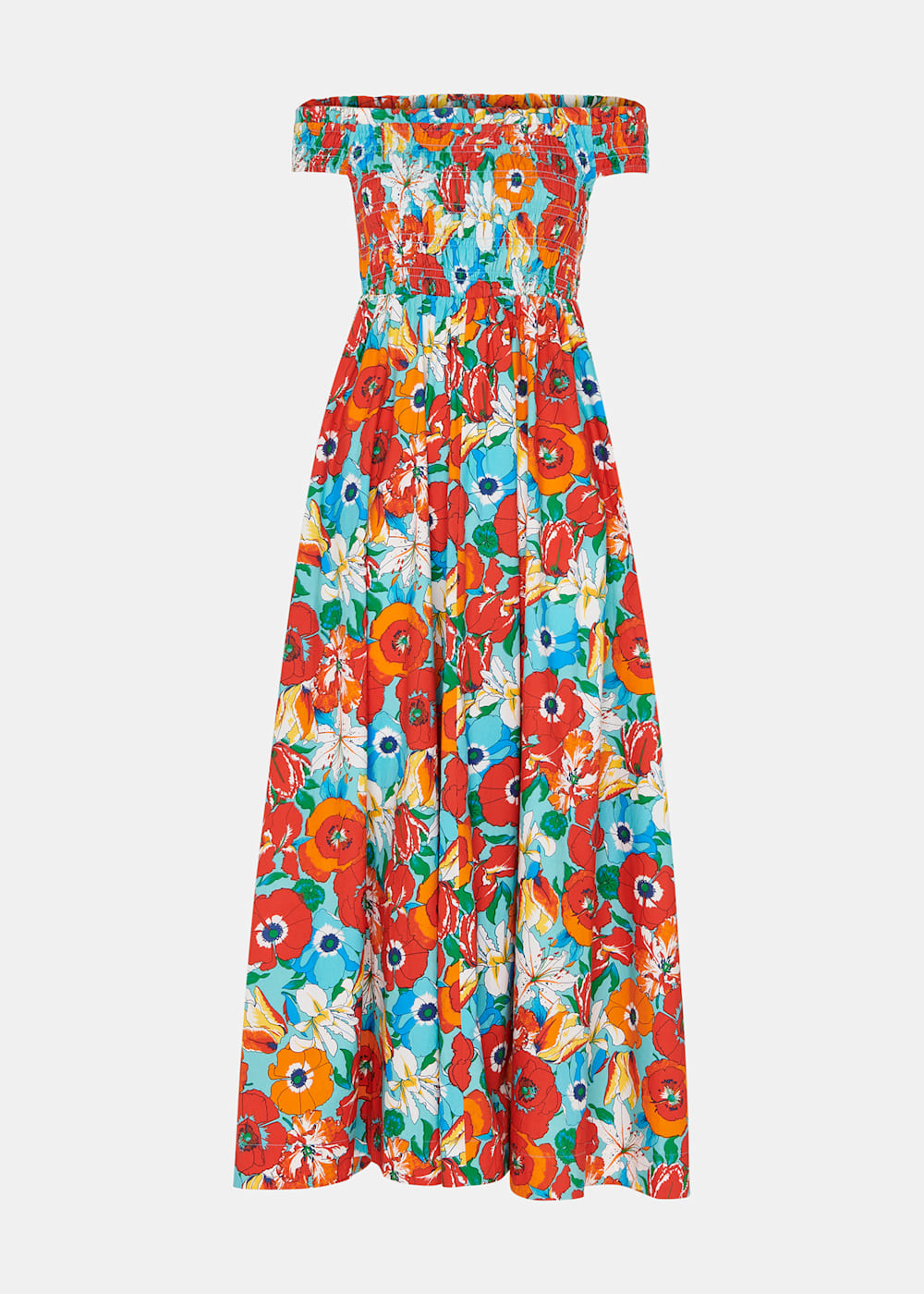 Multicolour Blossom Tulips Bardot Dress WHISTLES Whistles US