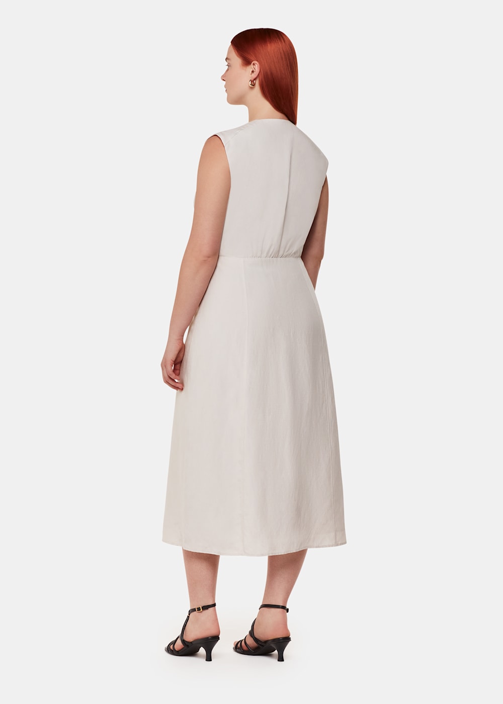 Whistles white linen dress online