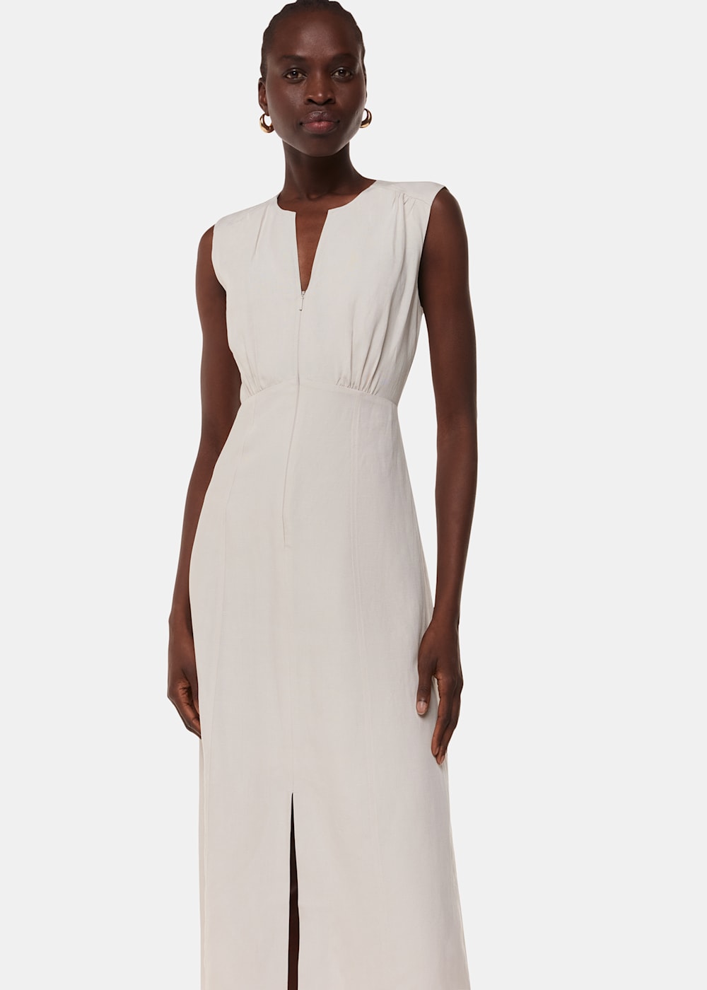Neutral midi dress shop