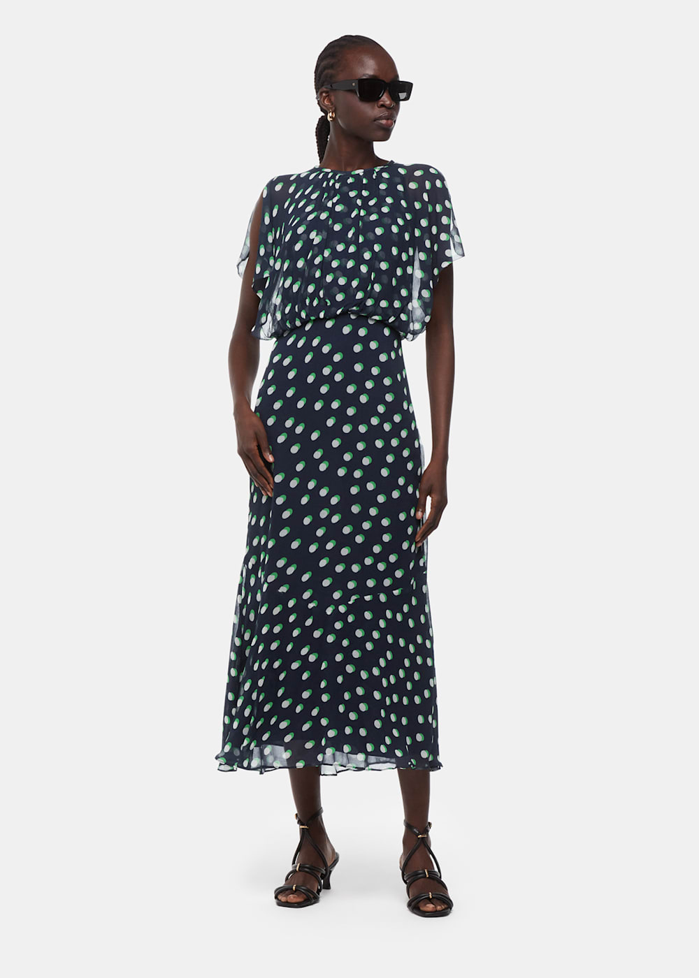 Whistles Moon Spot Print Midi Whistles Moon Spot Print Midi