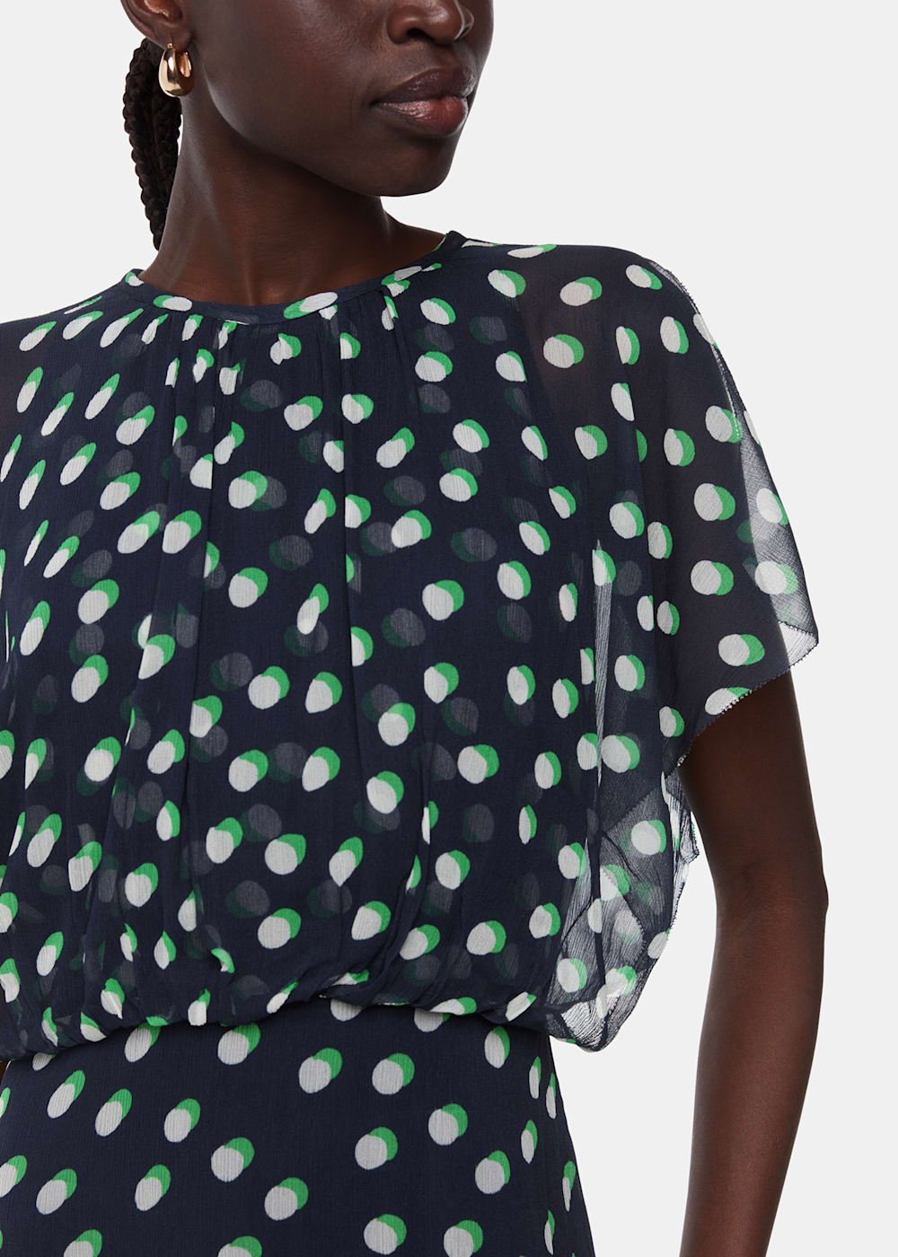 Whistles lunar spot dress 2025
