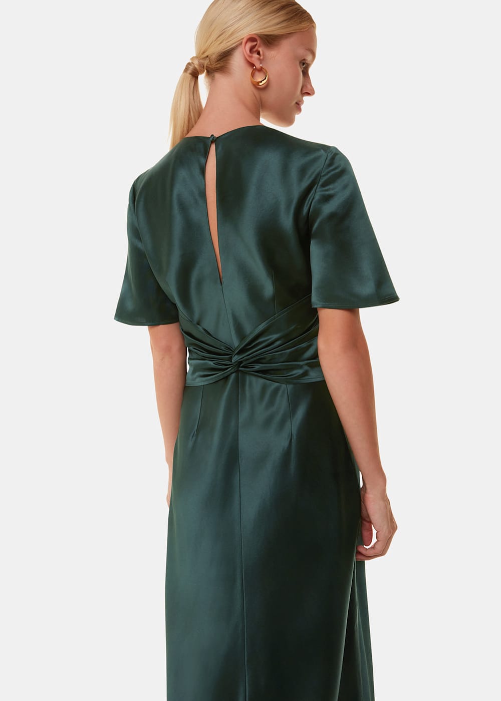 Satin twist dress online