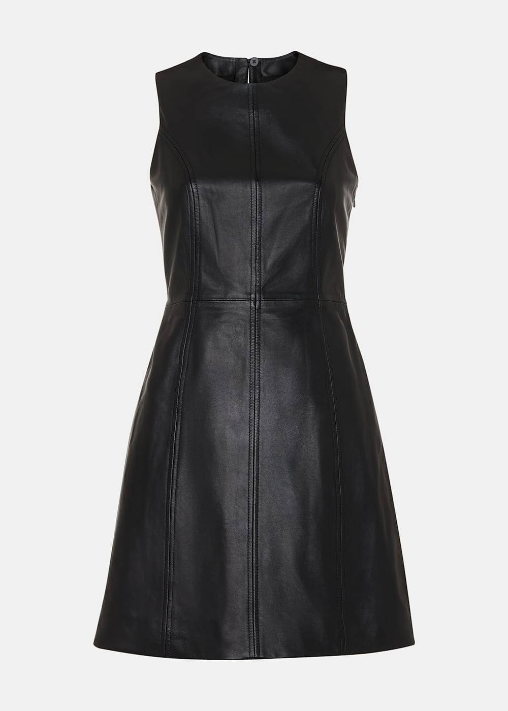 Black Leather Shift Dress WHISTLES Whistles UK