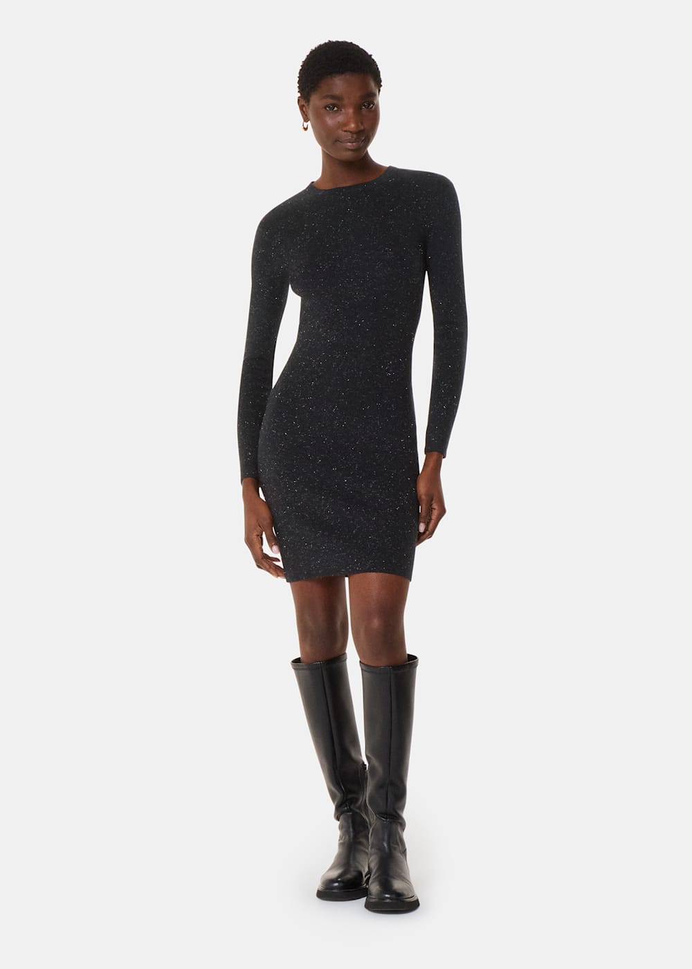 Whistles Annie Sparkle Short Knit Dress Whistles Annie Sparkle Short Knit Dress