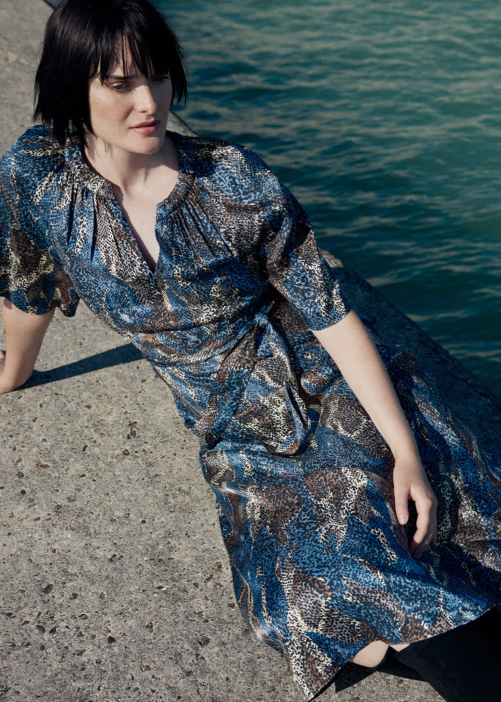 Blue snake dress hotsell