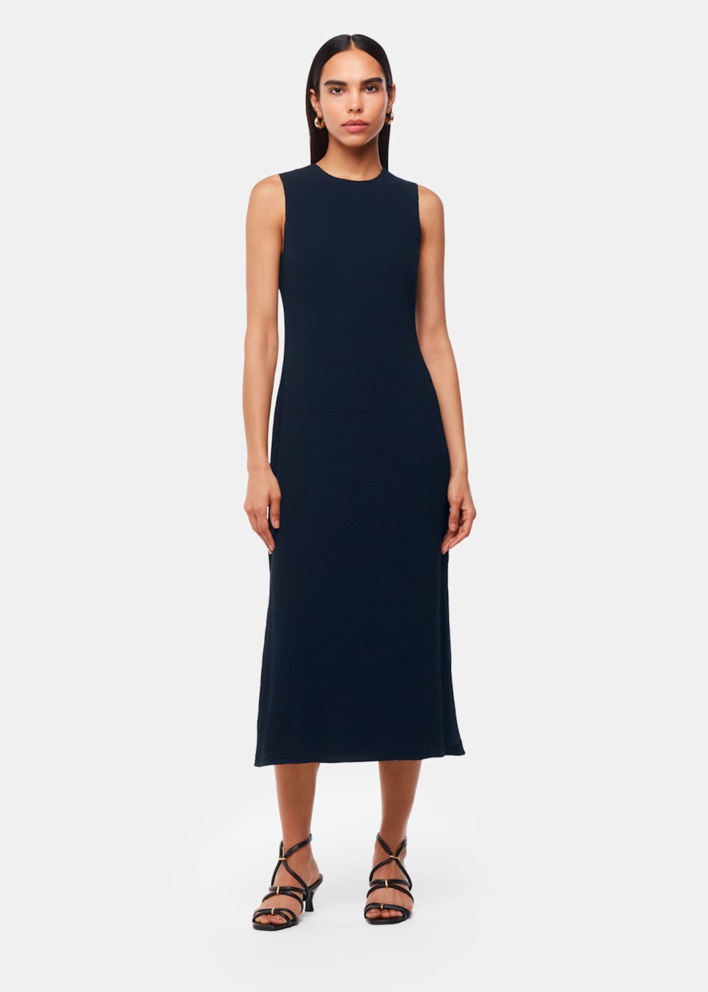 Whistles textured belted midi dress online