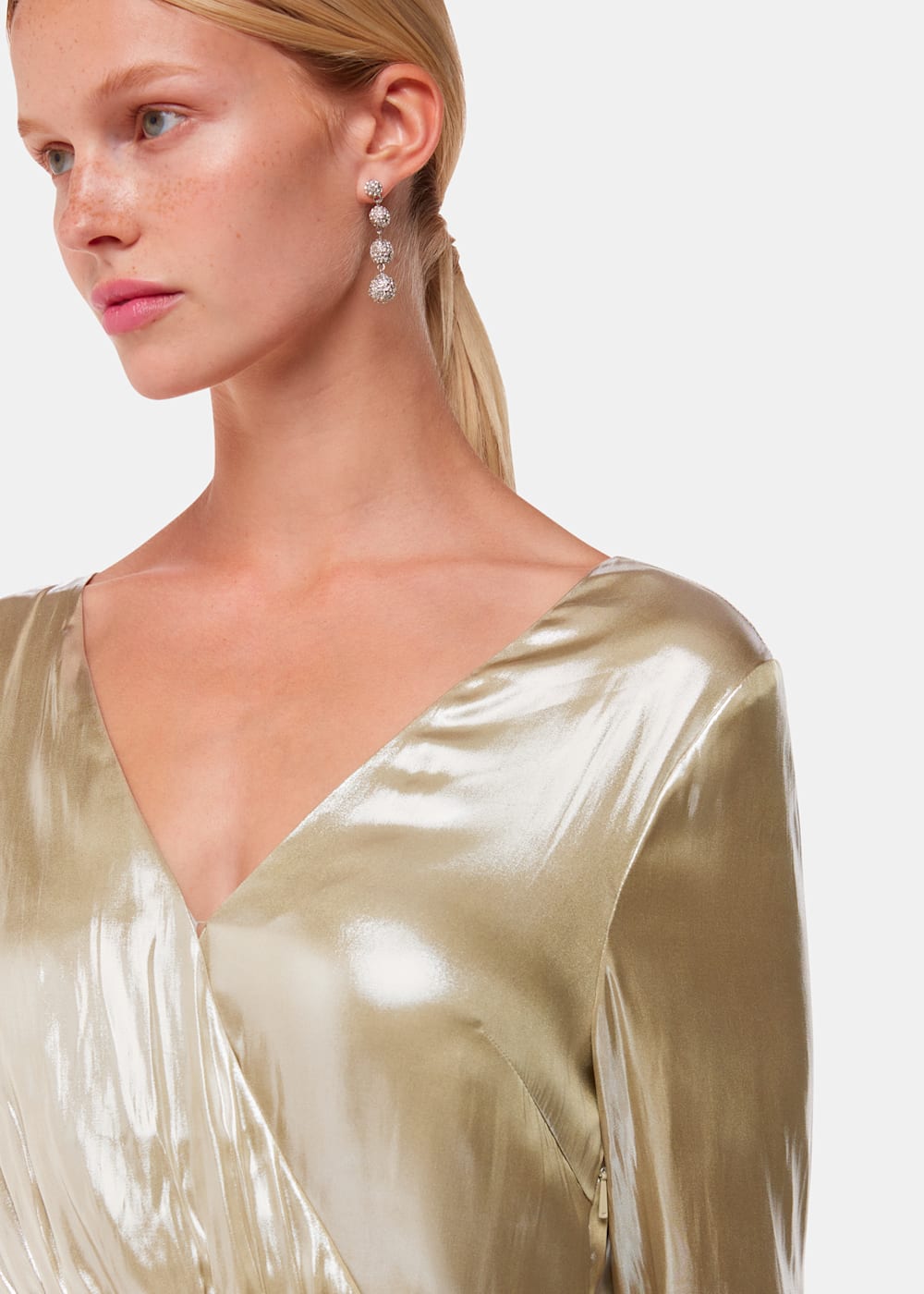 Whistles gold dress online