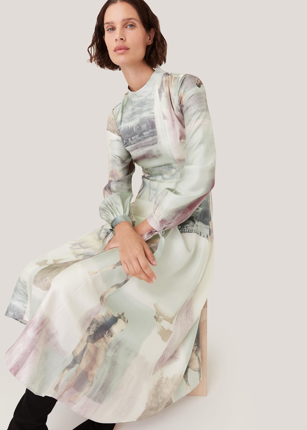 Printed silk frocks store