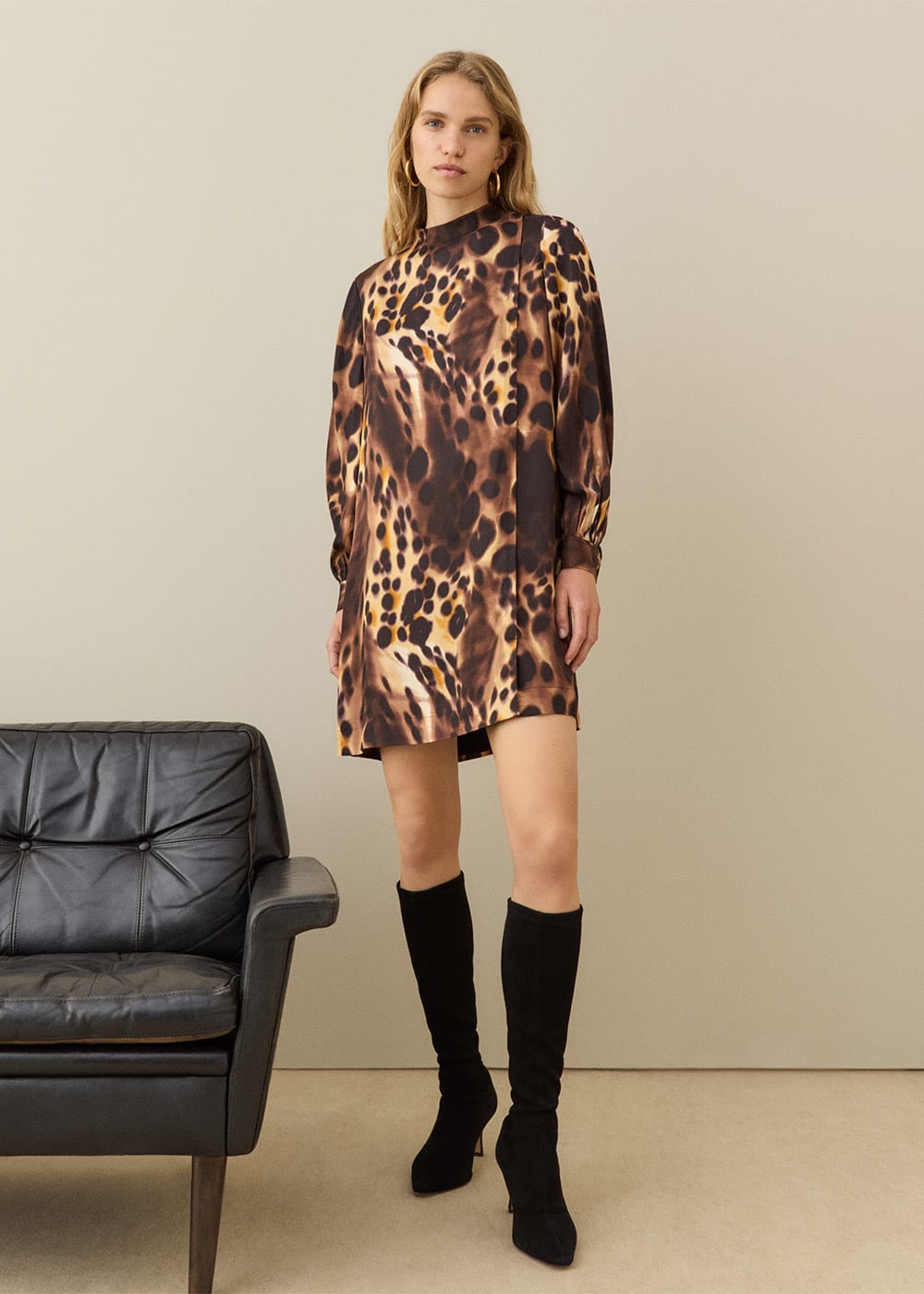 Leopard Print Misty Leopard Cleo Dress WHISTLES Whistles UK