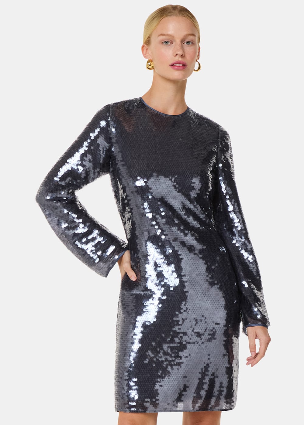 Pewter sequin dress hotsell