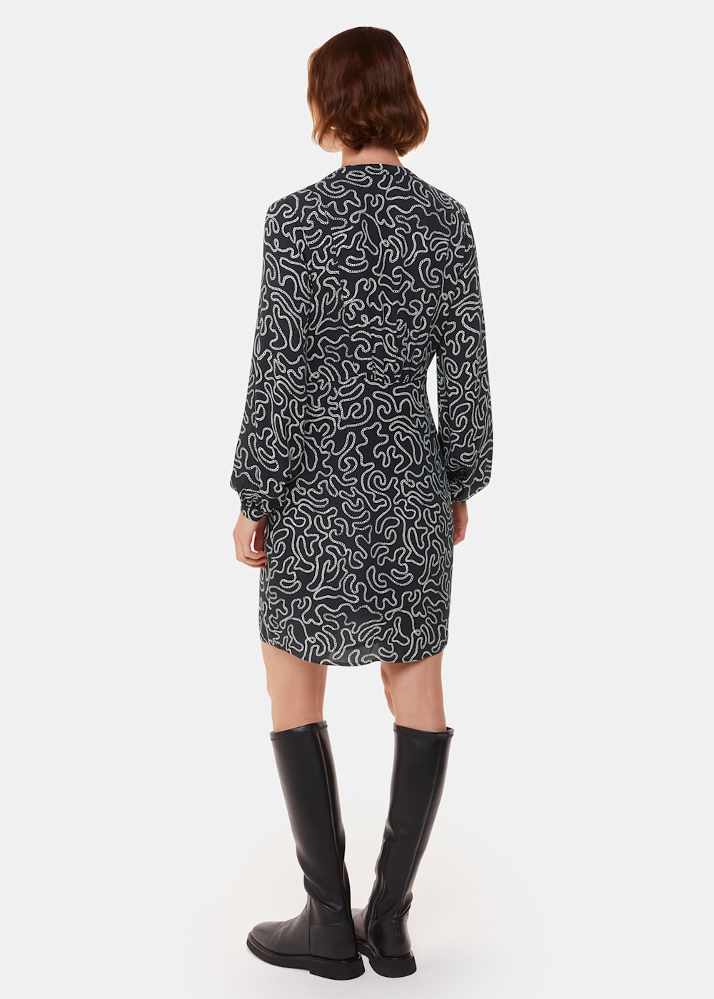 Chain print mini dress sales