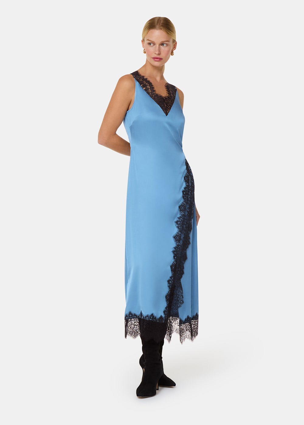 Whistles blue lace dress hotsell